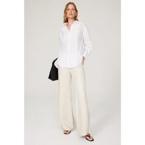 English Factory White Cotton Embroidery Detail Top Size S Good